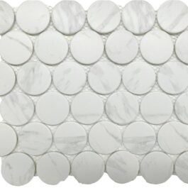 CARRARA PENNY ROUND 12X12 MOSAIC